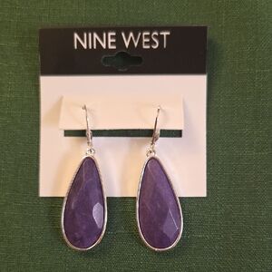 Nine West Amethyst Teardrop Earrings
